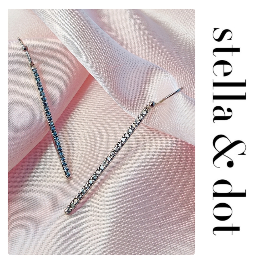 Stella & Dot Fine Line Earrings- Sterling Silver